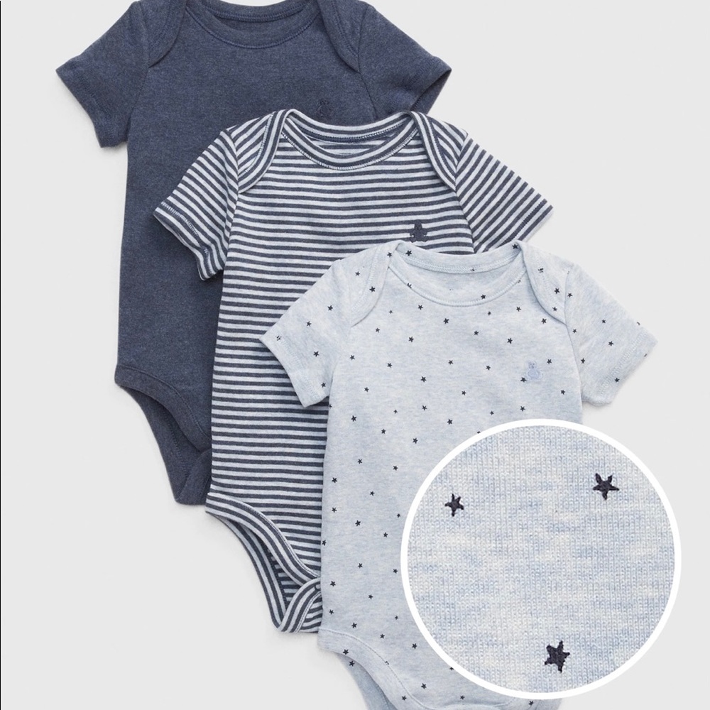 Set of 3 Baby Gap first favorites bodysuit 6-12m